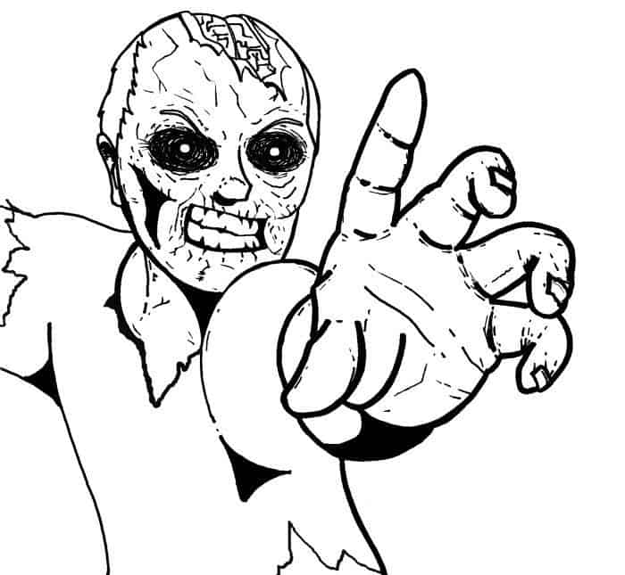 Zombie Coloring Pages Complex