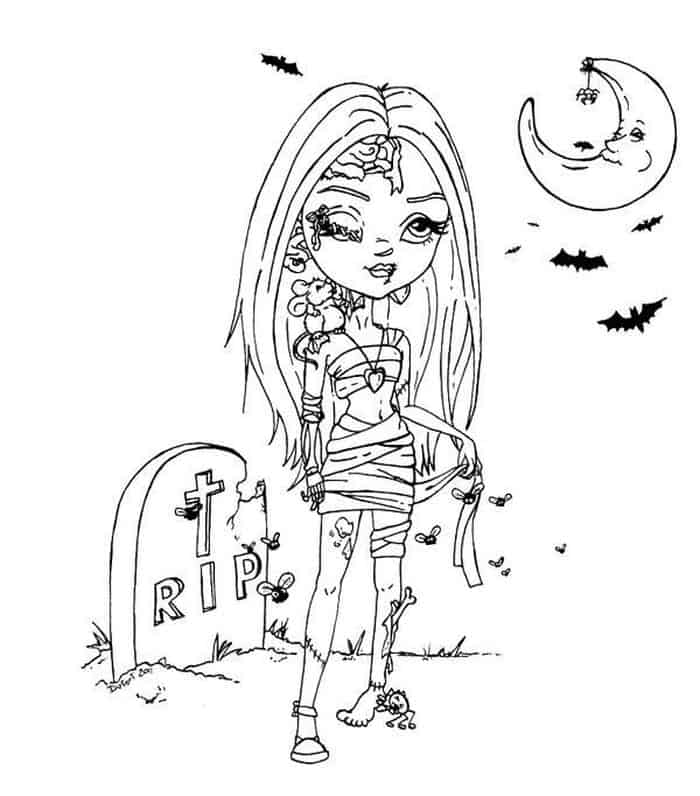 Zombie Grave Coloring Pages