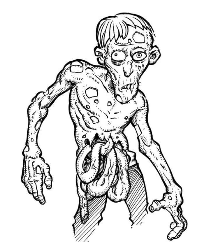 Zombie Printable Coloring Pages