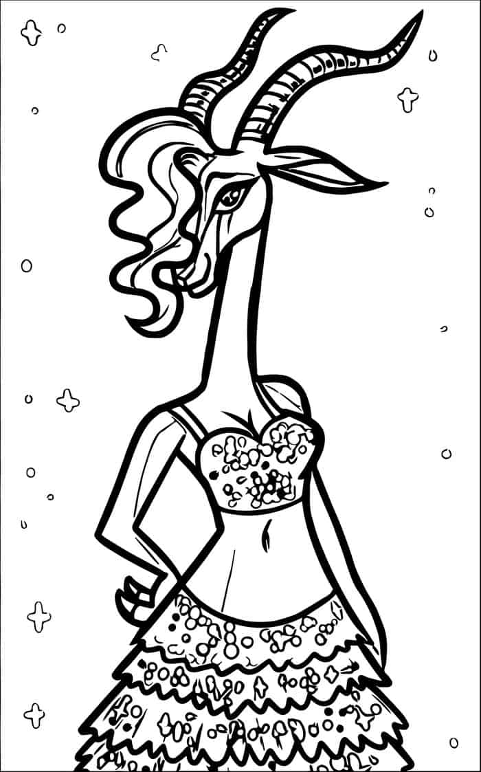 Zootopia Coloring Pages Gazele