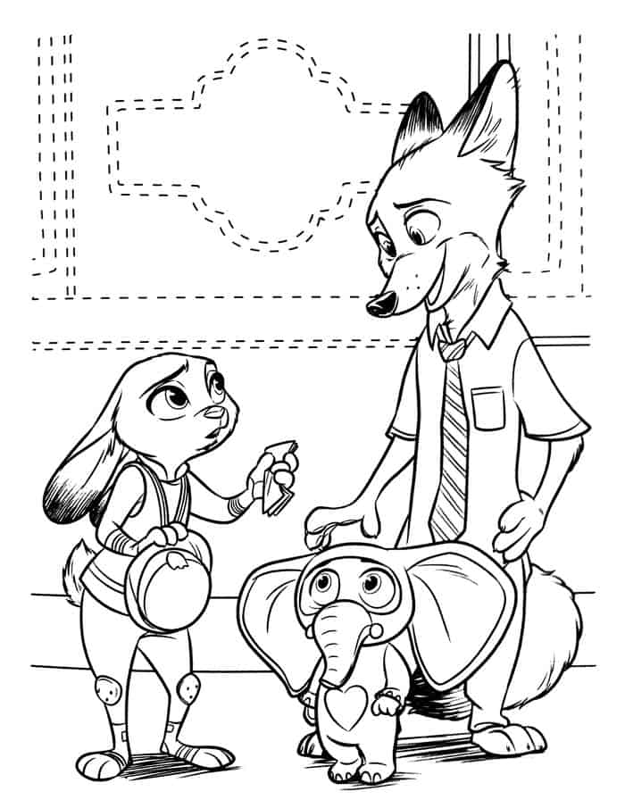 Zootopia Fire Coloring Pages