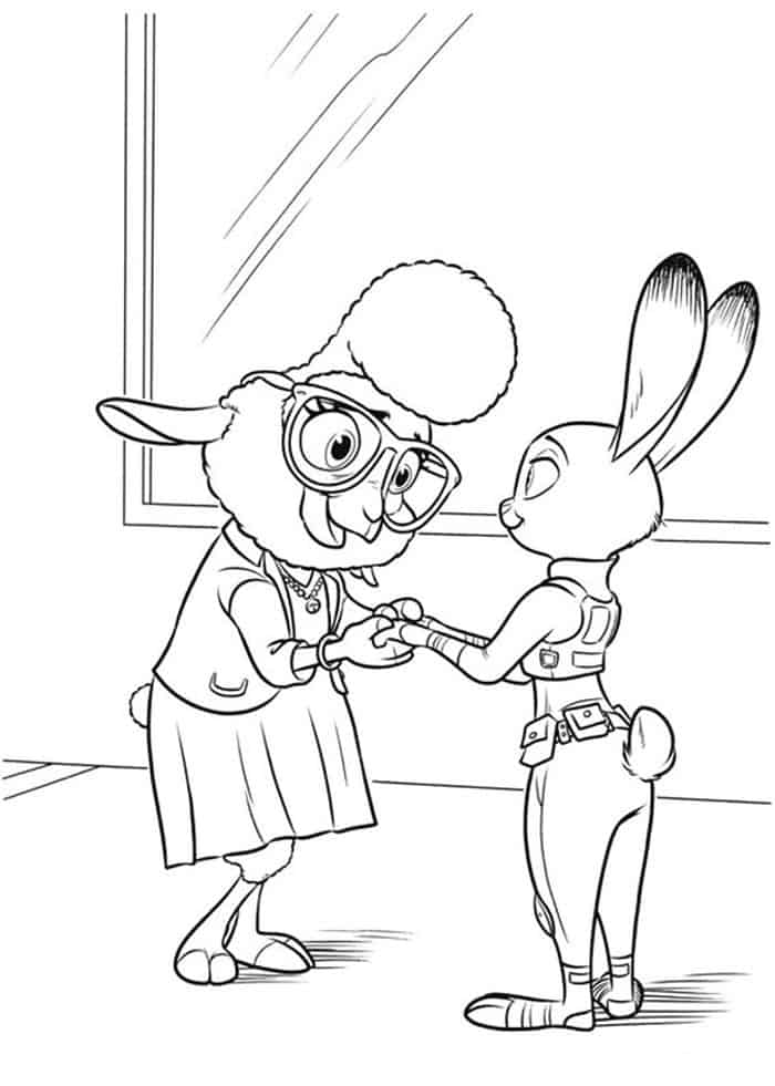 Zootopia Free Coloring Pages Lamb