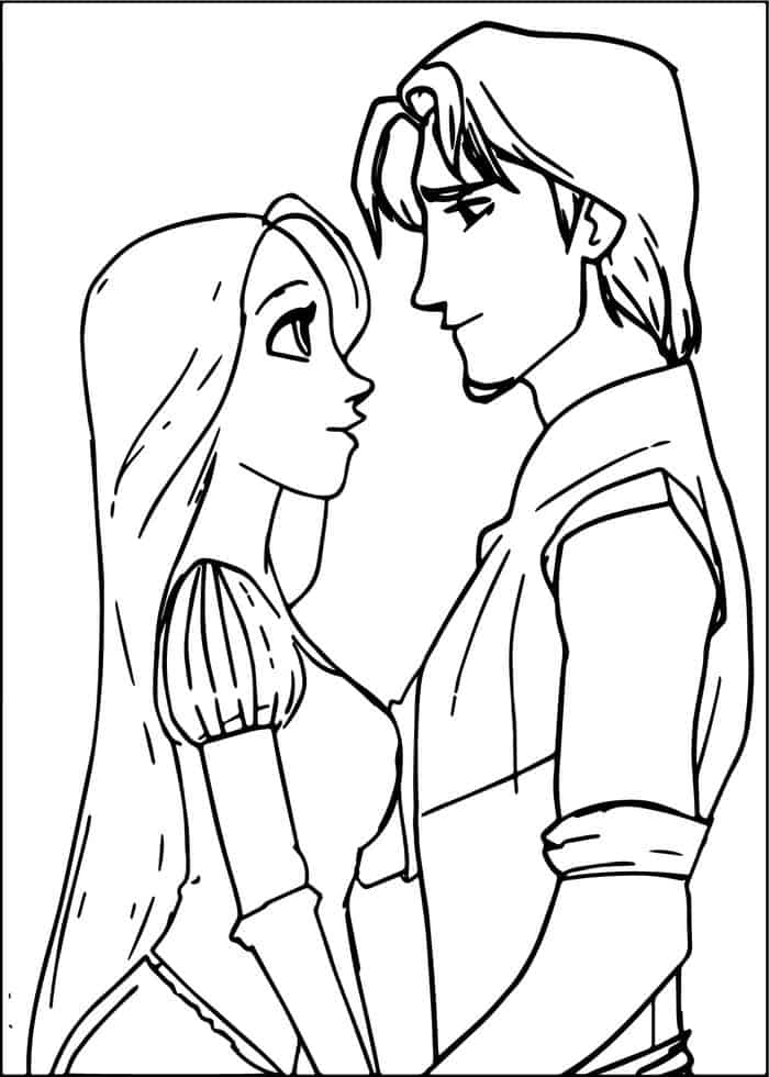 blank coloring pages of rapunzel