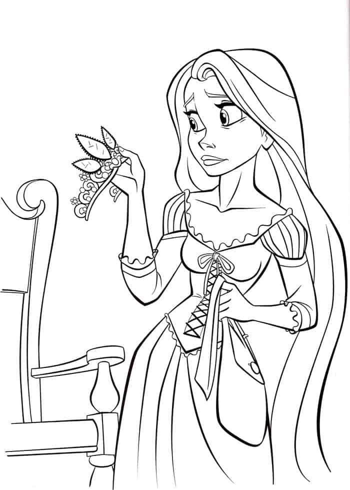 coloring pages of rapunzel