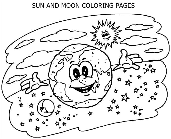 pics of sun and moon coloring pages