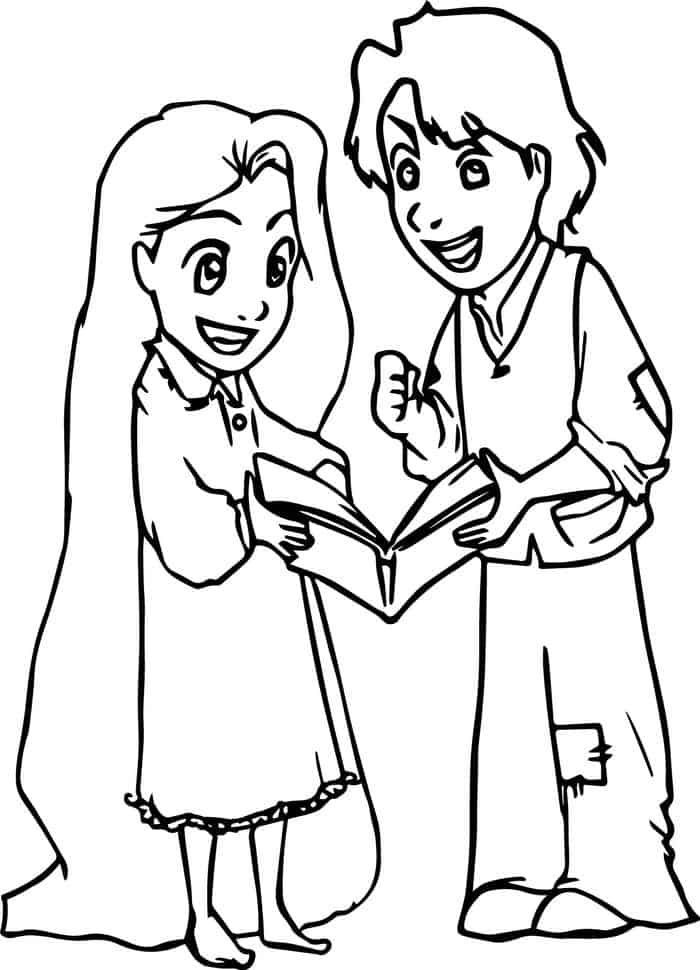 picture of baby princess rapunzel coloring pages