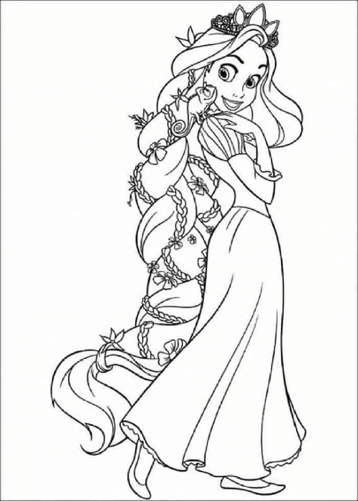 rapunzel coloring pages to print
