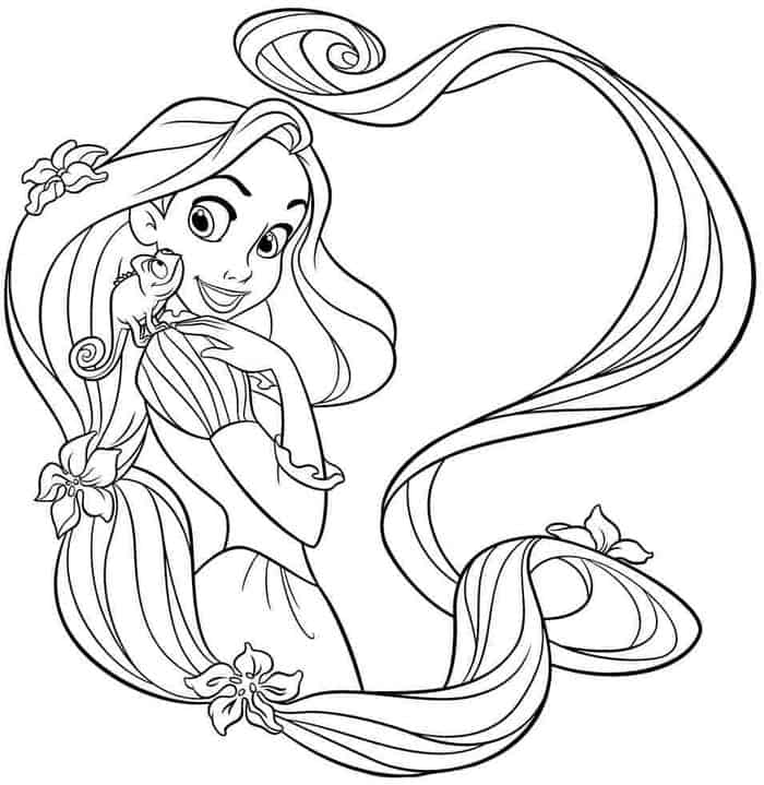 rapunzel from tangled coloring pages