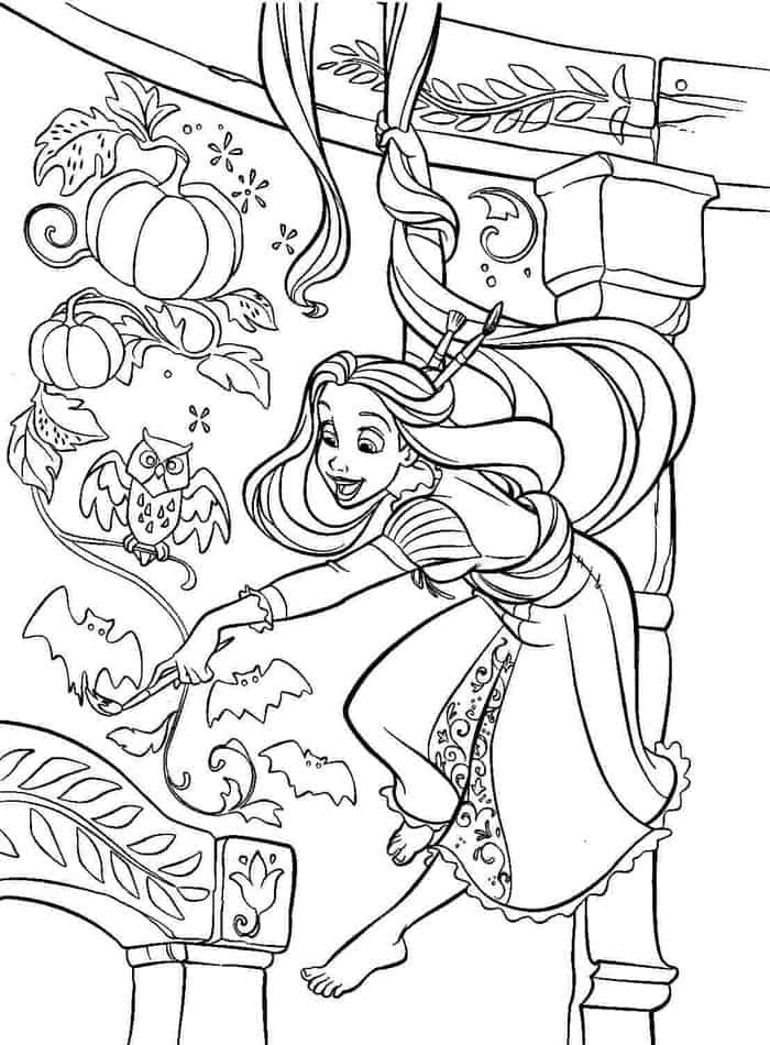 rapunzel printable coloring pages