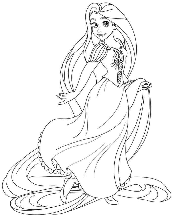 rapunzel tangled coloring pages printable