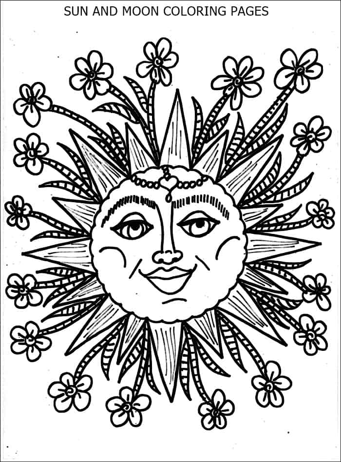 sun and moon adult coloring pages