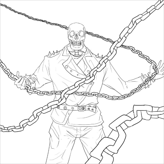 Adult Coloring Pages Of Ghost Rider