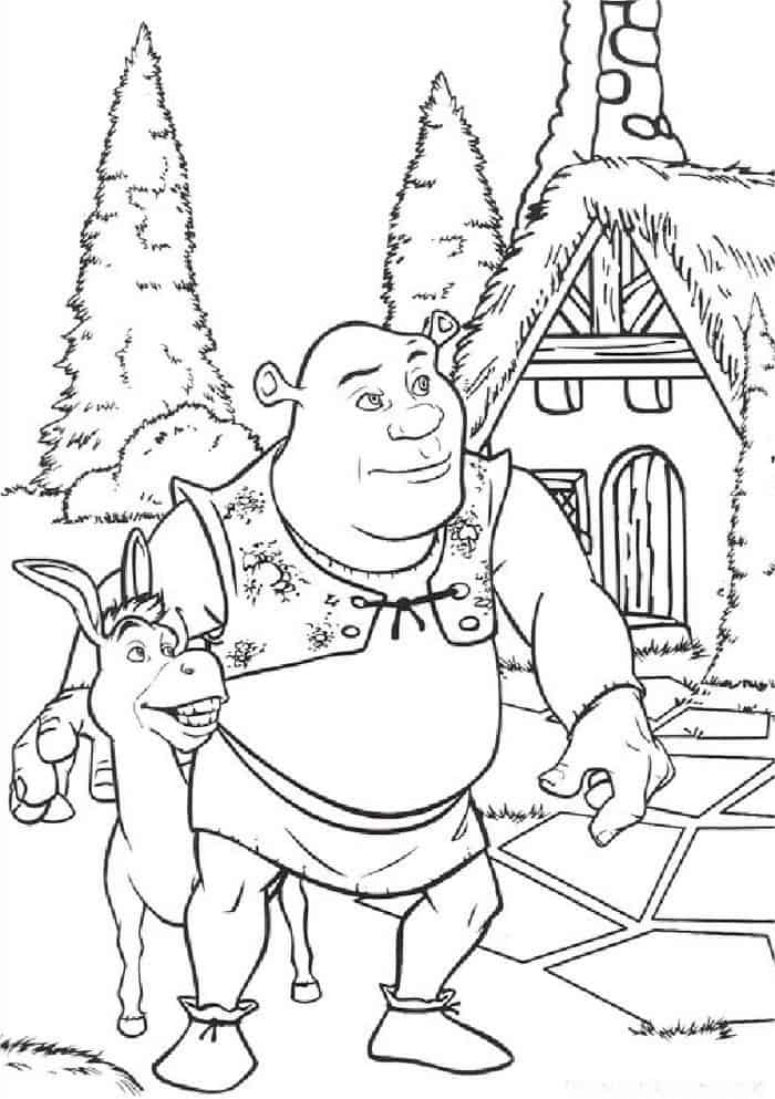 Adult Coloring Pages Shrek