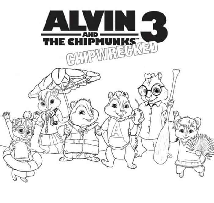 Alvin And The Chipmunks Chipwrecked Coloring Pagesalvin And The Chipmunks Chipwrecked Coloring Pages