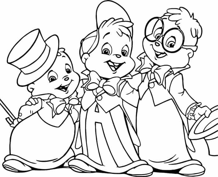 Alvin And The Chipmunks Coloring Pages 3