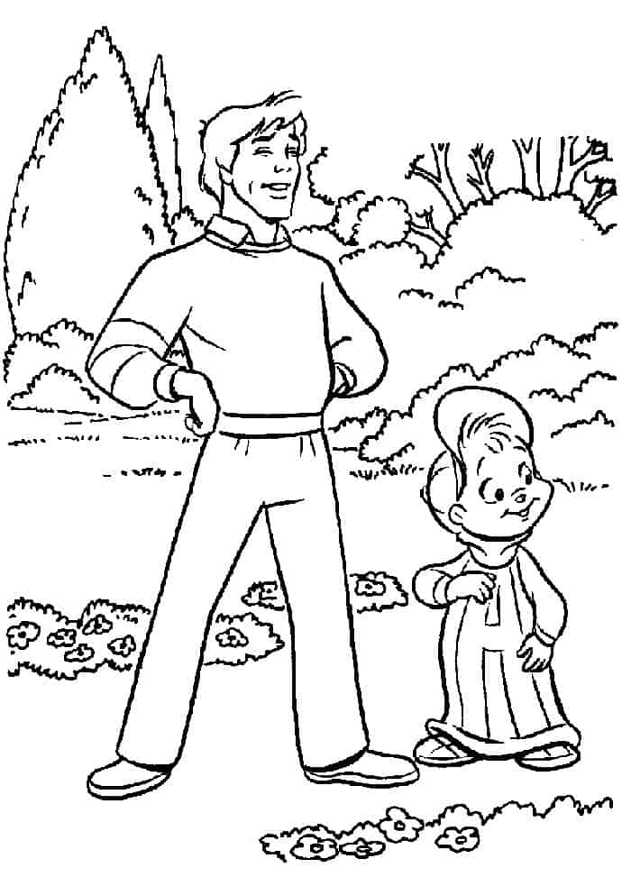 Alvin And The Chipmunks Coloring Pages 60s