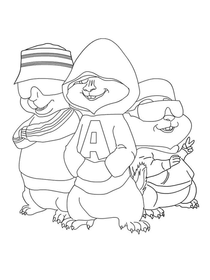 Alvin And The Chipmunks Coloring Pages Dave