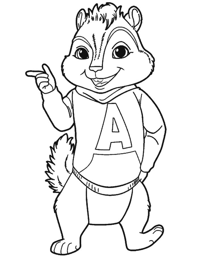 Alvin And The Chipmunks Coloring Pages For Boys