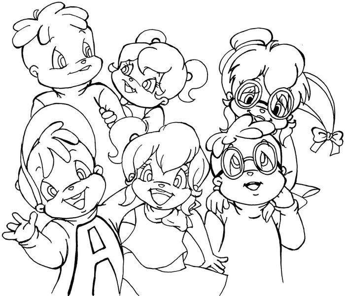 Alvin And The Chipmunks Coloring Pages Online