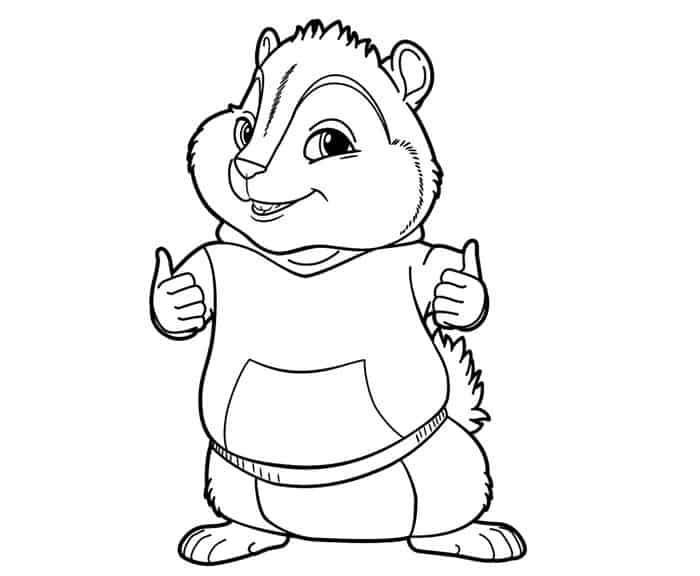 Alvin And The Chipmunks Coloring Pages Theodore