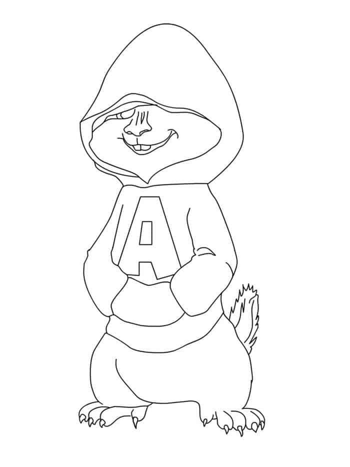 Alvin And The Chipmunks Coloring Pages Xmas