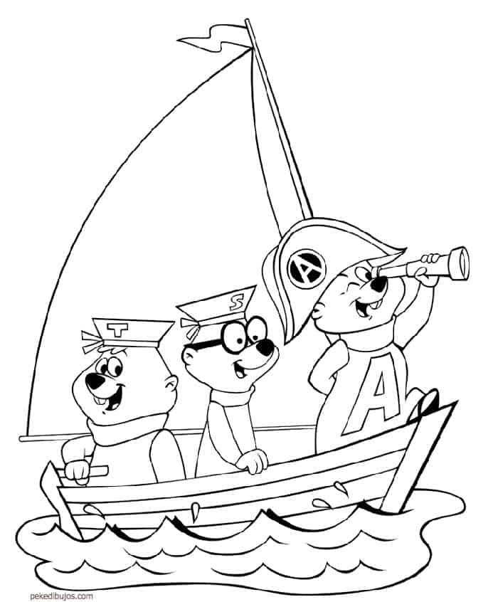 Alvin And The Chipmunks Free Coloring Pages 2015