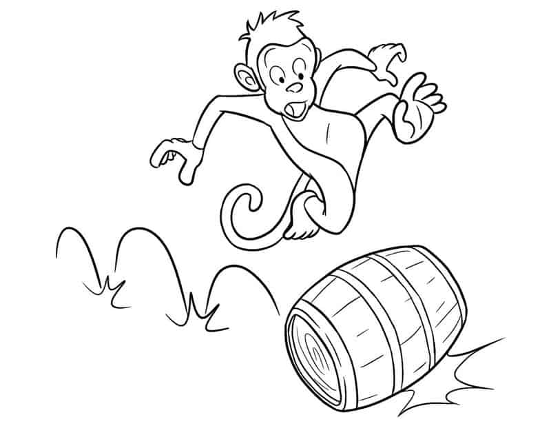 Anime Monkey Coloring Pages