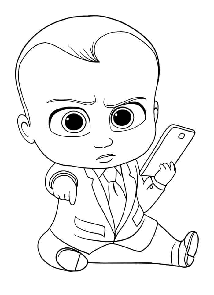 Baby Boss Clipart Coloring Pages