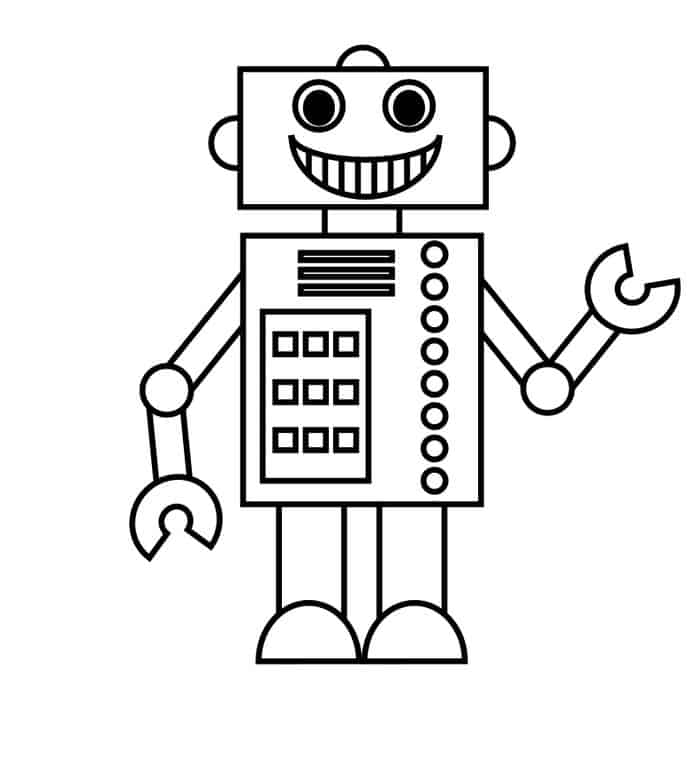 Baby Robot Coloring Pages