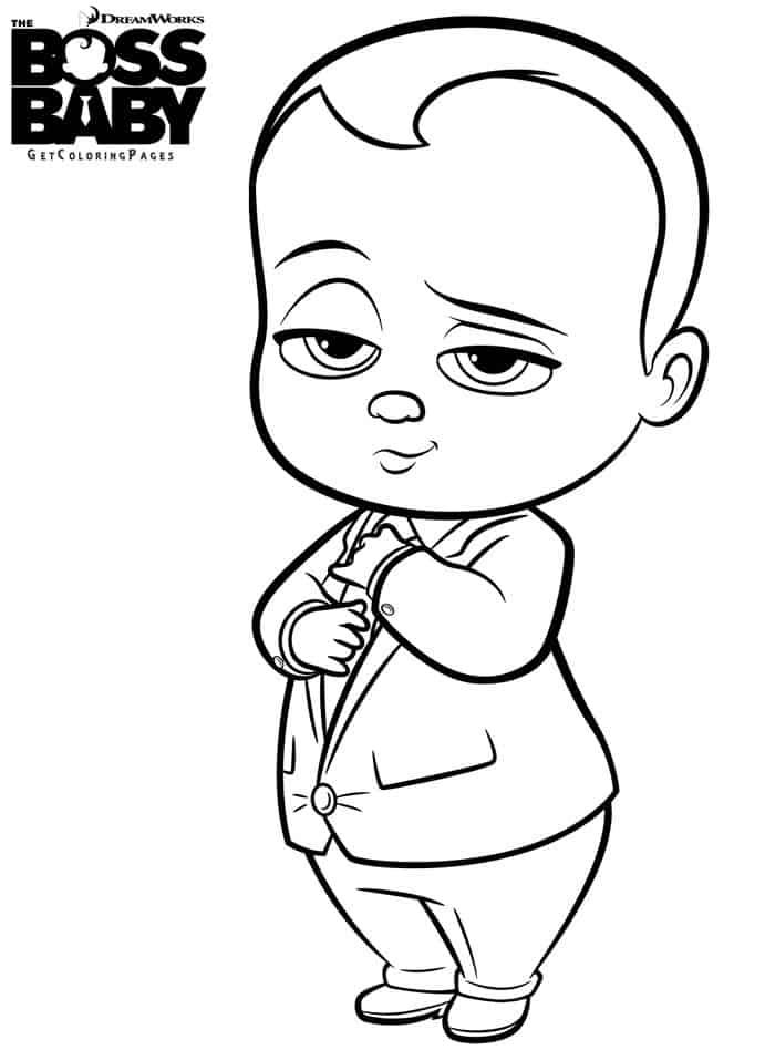 Boss Baby Parents Black And White Coloring Pages