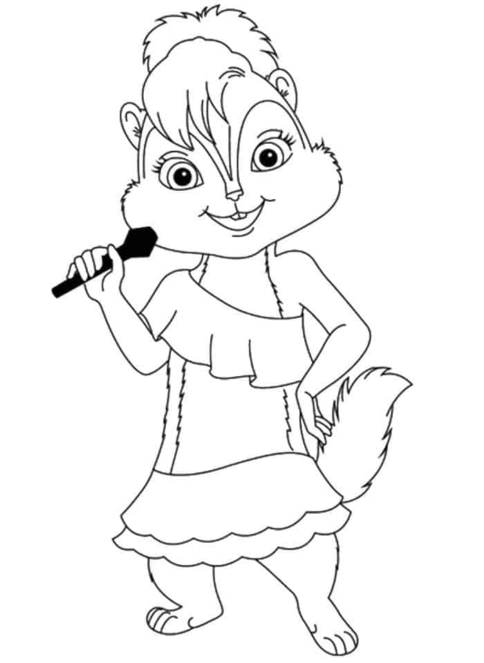 Brittany From Alvin And The Chipmunks Coloring Pages