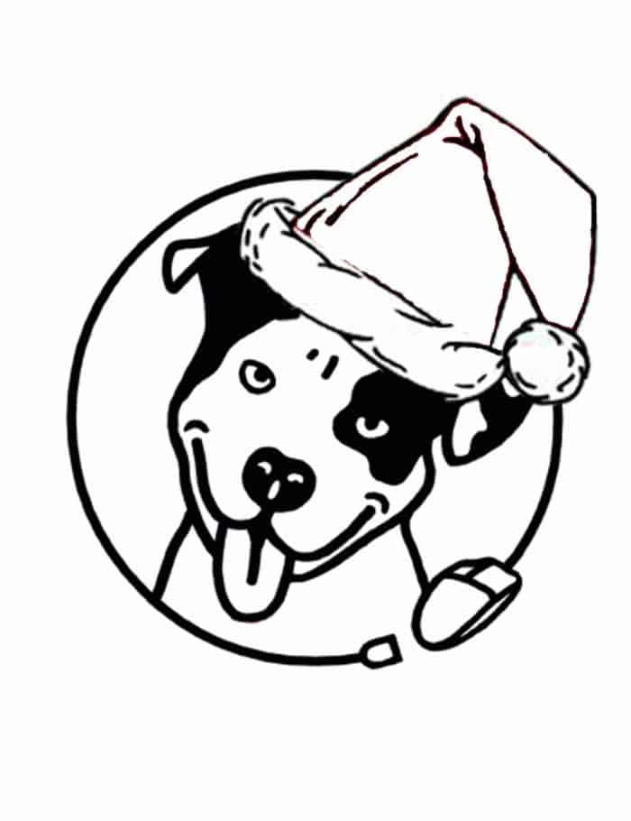 Christmas Coloring Pages Pitbull