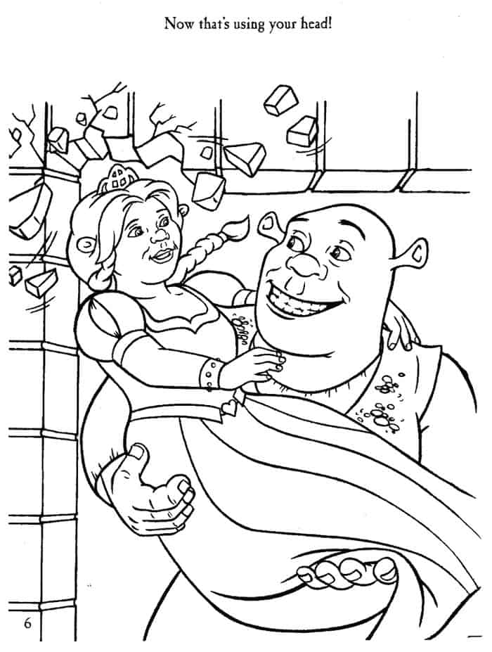 Christmas Shrek Coloring Pages