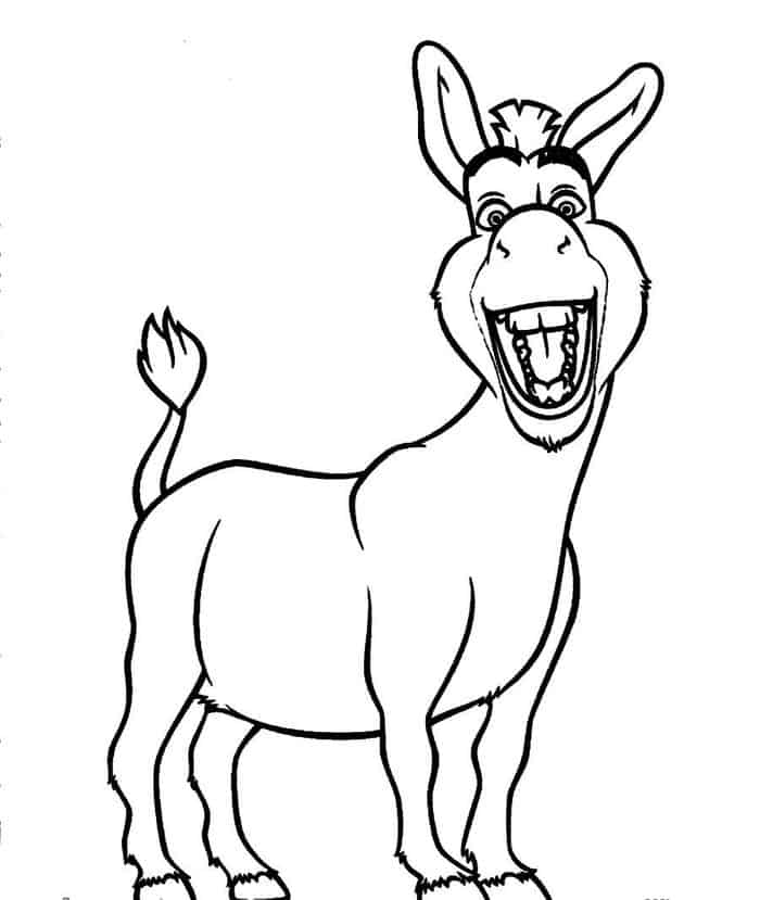 Coloring Pages Of Donkey From Shrek