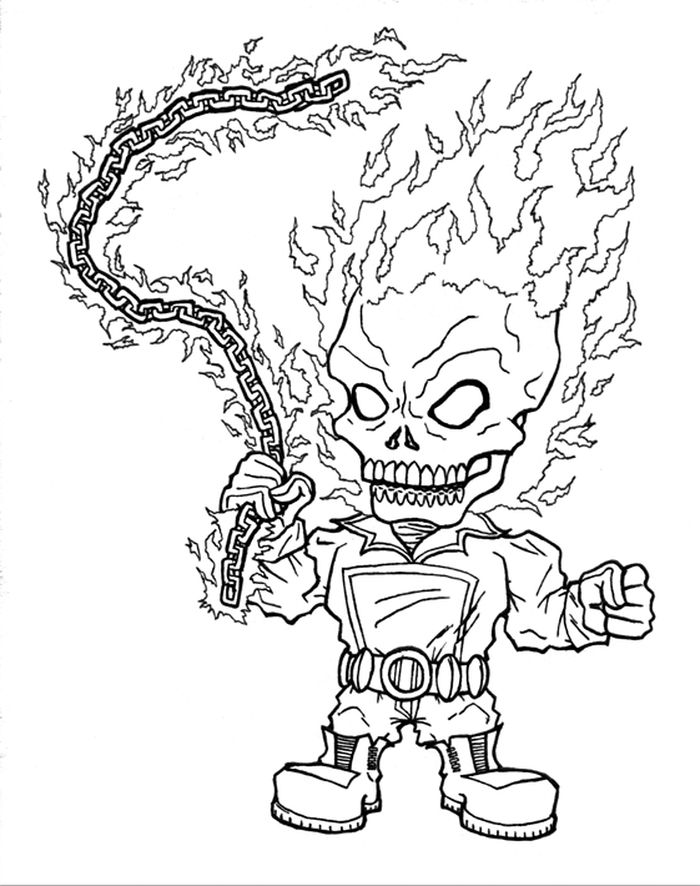 Coloring Pages Of Ghost Rider For Kids