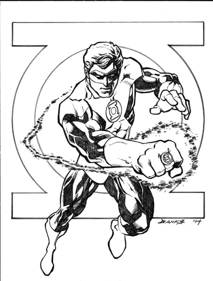 Coloring Pages Of Green Lantern Symbol