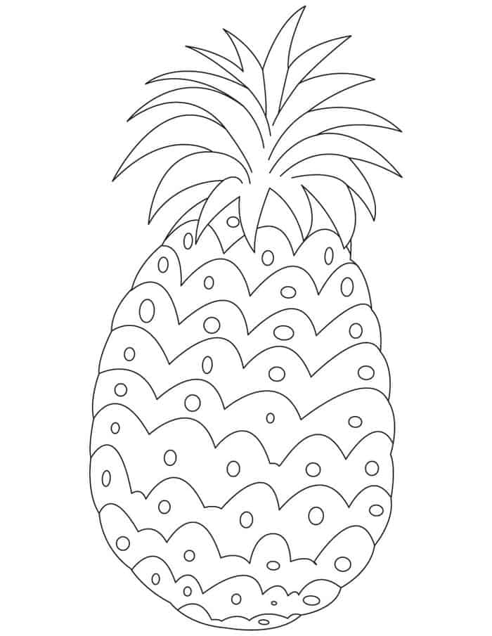 Coloring Pages Pineapple For Kids