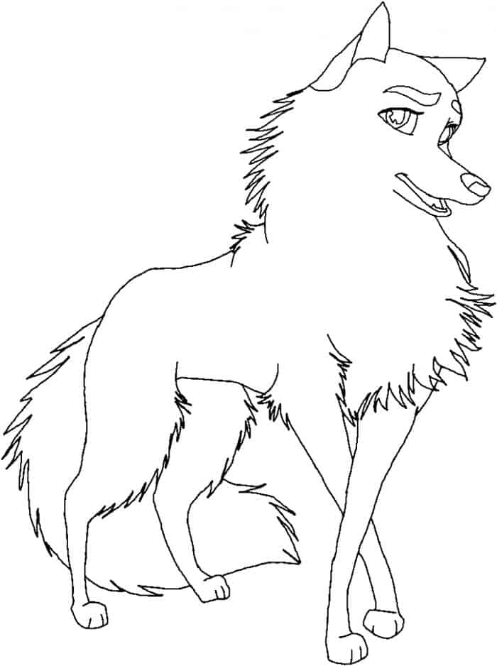 Cute Animal Coloring Pages Husky Dog