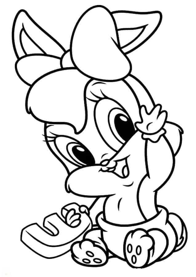 Cute Bunny Coloring Pages