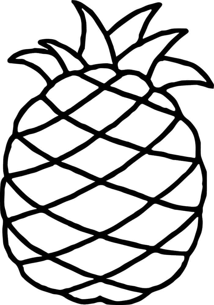 Cute Pineapple Collage Coloring Pages