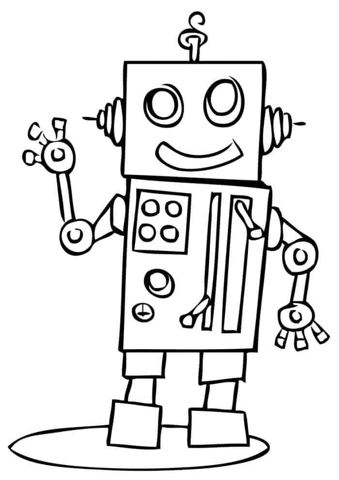 Cute Robot Coloring Pages