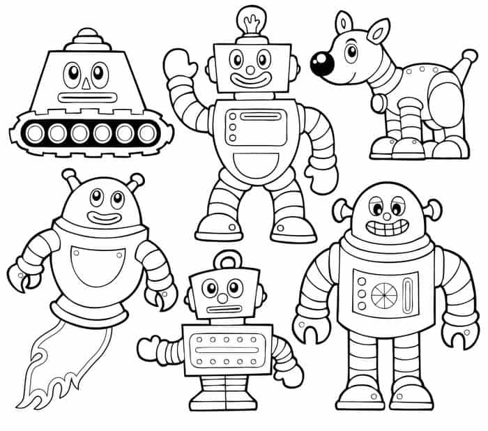 Detailed Robot Coloring Pages