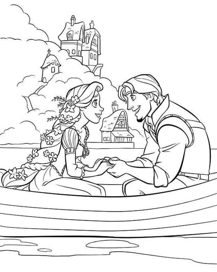 Disney Tangled Coloring Pages For Adults