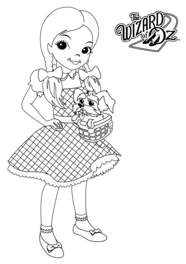 Dorothy From The Wizard Of Oz Coloring Page