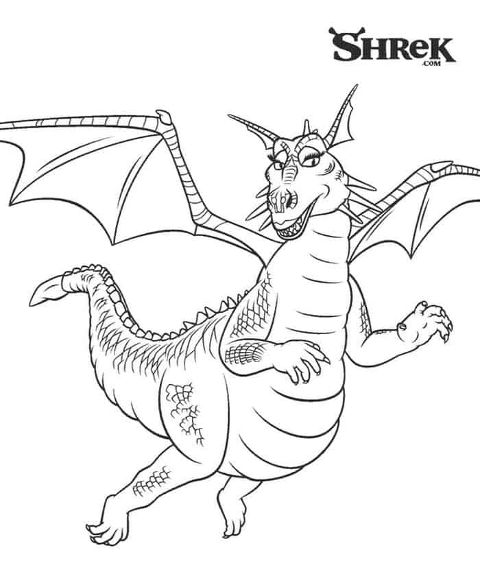 Dragon From Shrek Coloring Pages
