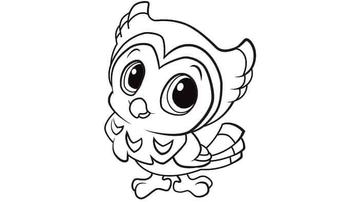 Easy Owl Coloring Pages