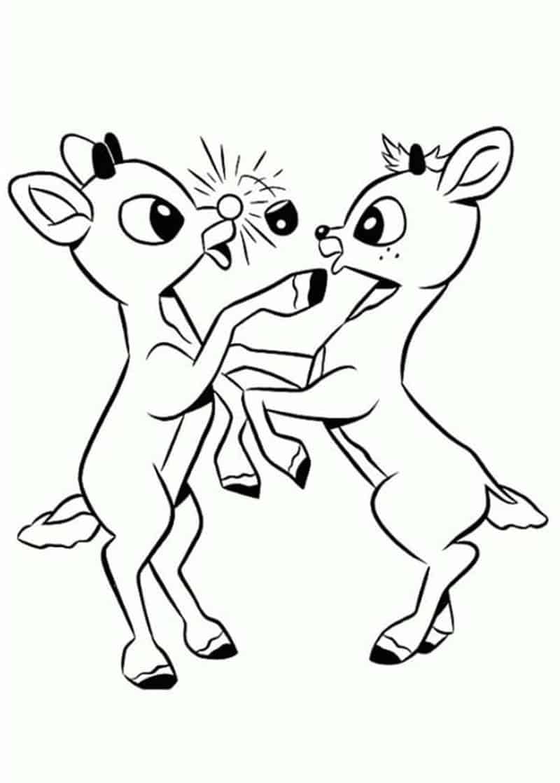 Flying Reindeer Coloring Pages