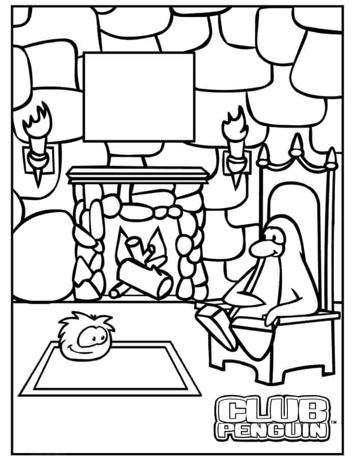 Free Coloring Pages Club Penguin