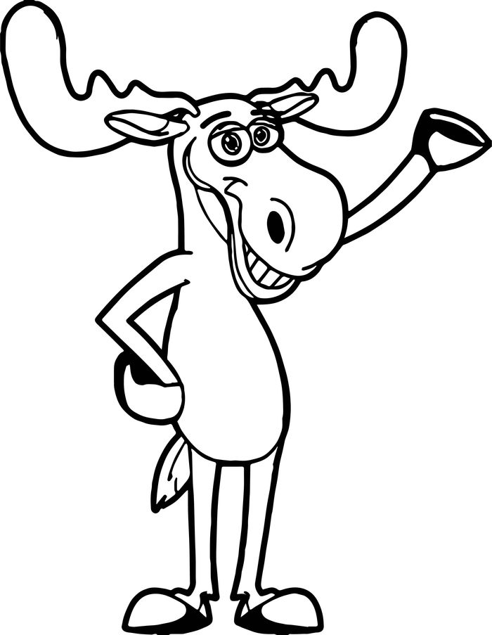 Free Coloring Pages Moose