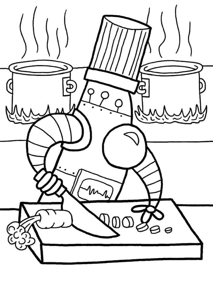 Free Coloring Pages Of Robot
